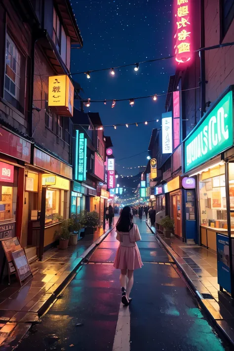 [poems]
Walking down that neon street, Feel the rhythm under the starry sky, Let&#39;Shaking in this city where dreams are born

[Chorus]
please sing loud, dance in the glow (ohwx、ohwx、ohwx, sim)
From the countryside to the city, Let&#39;Play music (ooh-si...