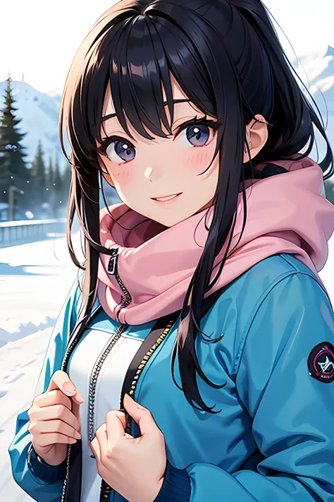 Glossy、a beauty girl、kawaii、Gentle、Charming、Winters、Snowboard Wear