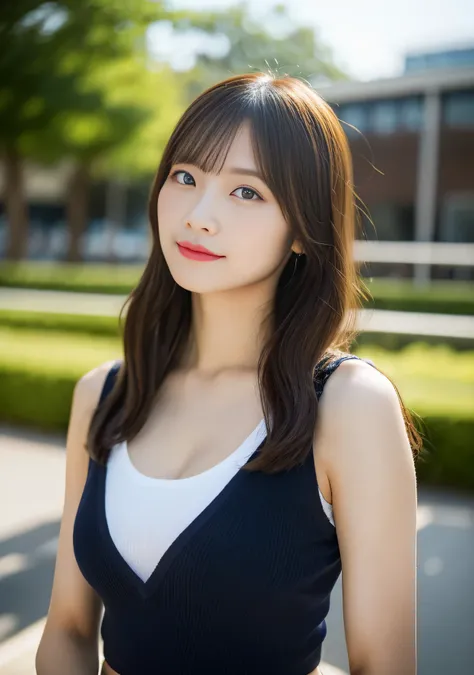 (top-quality、超A high resolution、​masterpiece:1.3)、Tall and beautiful woman、longeyelashes, Medium hair with bangs, longeyelashes, Parted lips, surrealism, drop shadow, anaglyph, Verism, depth of fields, Backlighting, Expose F/1.2, Super Detail, ccurate, Bes...