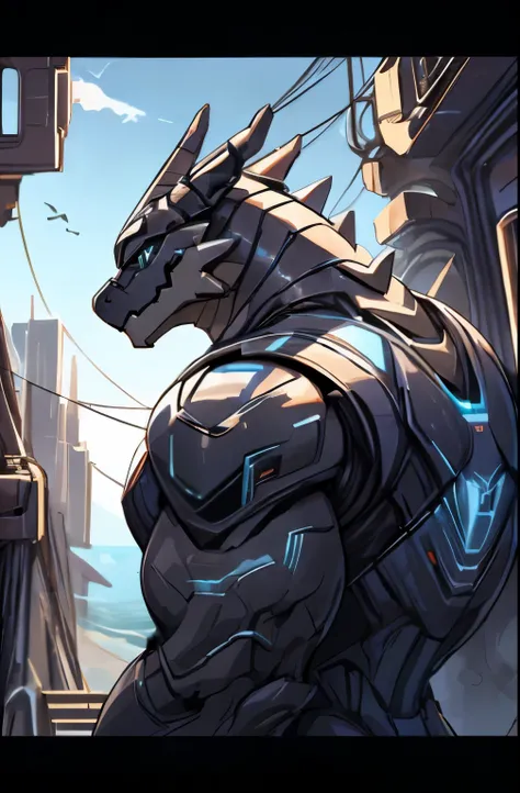 synth (vader-san), male, Muscular, Synthesizer (Mr. Vader), The robot, Cyblog, The robot, dragons, Silver Dragon, Robo Dragon, human lizard, Silver lizard, Robo Lizard, Cyber Cities, futuristic city, common size