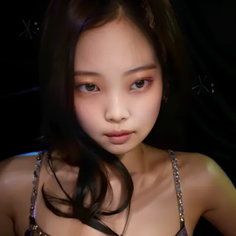 there is a woman that is posing for a picture in a dress, jennie blackpink, portrait of jossi do blackpink, jossi do blackpink, Marinheiro Kitagawa, Pegue a Zona, young cute wan asian face, Chiho, Shiori Teshirogi, Xintong Chen, Parque Roseanne do Blackpin...