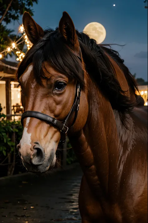 Cavalo lua cheia mar