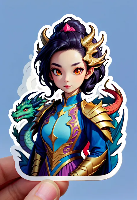 a single sticker, dragon lady,Realm line