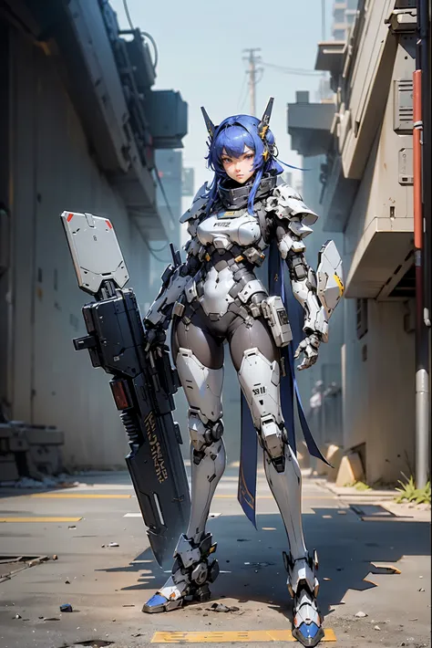 (super fine, extremely detailed, a heavy mech, hard surface),(concept art:1.1),(armored core style:0.8),a woman wearing swat sty...