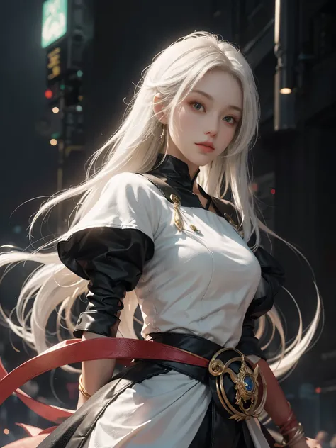 Close-up of woman with white hair and white mask、beautiful character painting、guweiz、Artwork in the style of Gwise、white haired god、Jan J、epic exquisite character art、Stunning character art、Fanchy、Uzunsifan、Guweiz on the Pixiv art station,Faces of reality,...