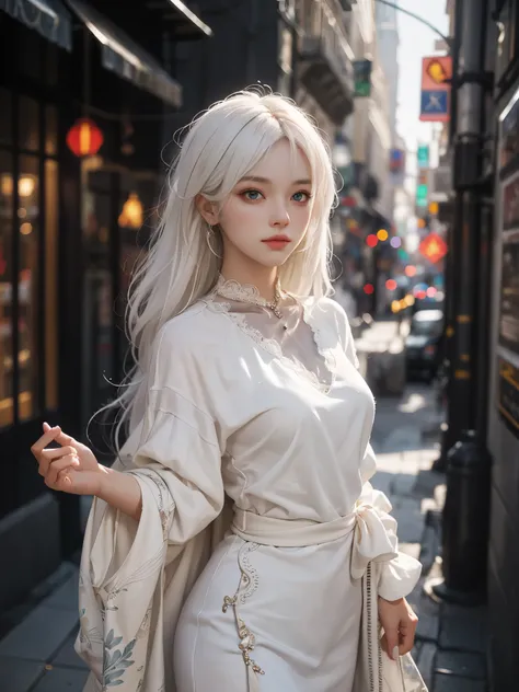 Close-up of woman with white hair and white mask、beautiful character painting、guweiz、Artwork in the style of Gwise、white haired god、Jan J、epic exquisite character art、Stunning character art、Fanchy、Uzunsifan、Guweiz on the Pixiv art station,Faces of reality,...