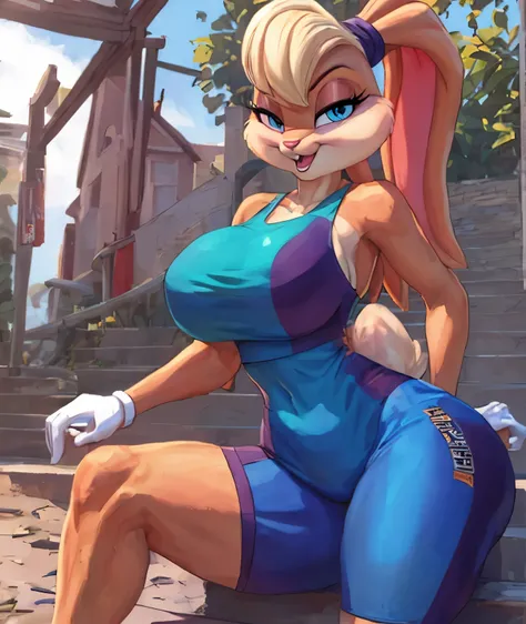 lola bunny, tight clothes, big breasts