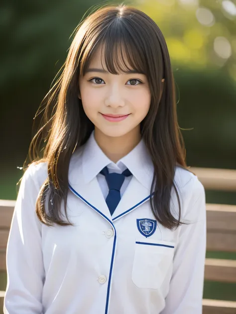 (((high detal,high-detail、​masterpiece,Attention to detail))),Arab-asian woman in uniform, Realistic Young Gravure Idol, a hyperrealistic schoolgirl, Japan school uniform, japanese girl school uniform, a hyperrealistic schoolgirl,Young Pretty Gravure Idol,...