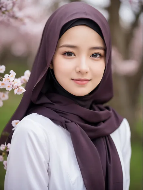 hijab, cherry blossom