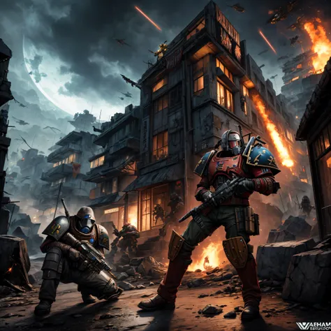 imagem fotorealista 8k, warhammer 40k lutando com killzone --auto