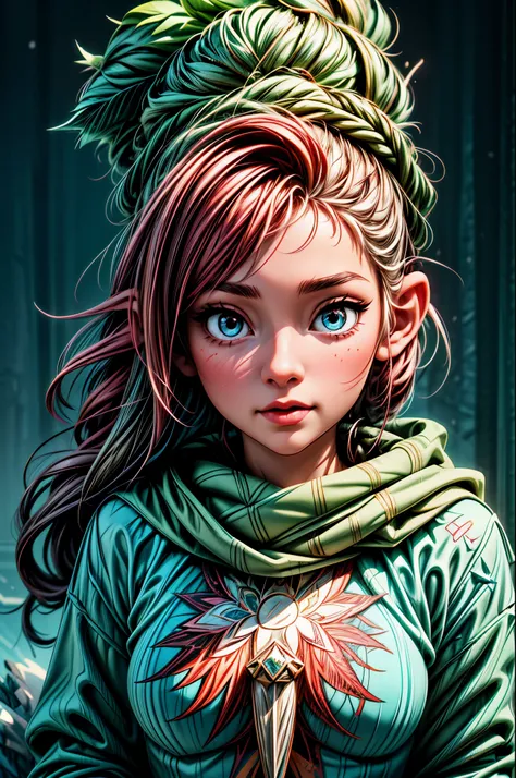 "cute adorable moss pig gnome, water dripping, dew drops, in winter wonderland" fairytale concept art, by Alberto Seveso, Cyril Rolando, Dan Mumford, Carne Griffiths, Meaningful Visual Art, Detailed Strange Painting, Digital Illustration, Unreal Engine 5, ...