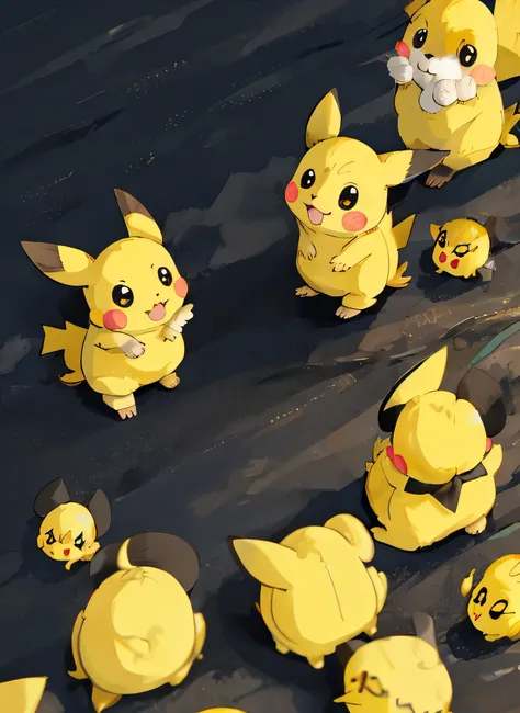 Pichu，  Pikachu