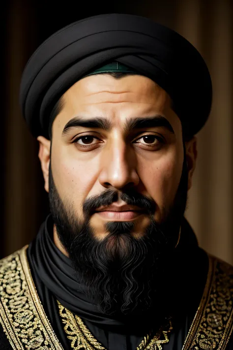 mpts
Copy
Certainly! Heres a regenerated prompt with more facial details: Create a stunningly realistic portrait of the caliphate Harun al-Rashid, the fifth Abbasid Caliph who ruled the Islamic world during the golden age of Islam. The portrait is to be re...