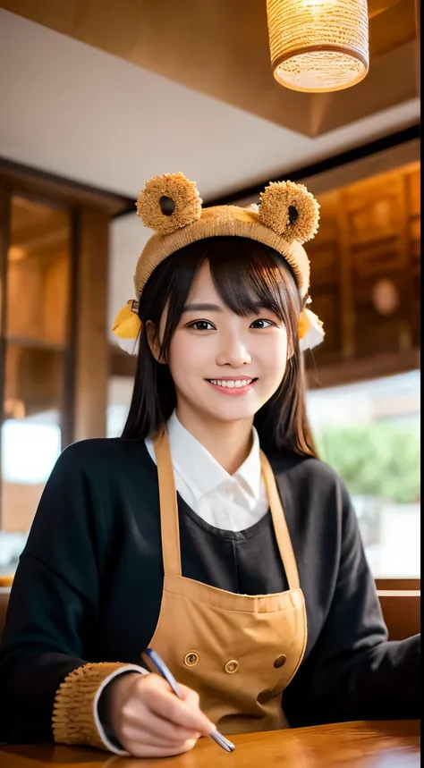 (best quality, ultra high resolution, real, photorealistic:1.4 , 8K), BREAK, Tonkatsu, on the plate, in the restaurant, A cat is wearing a costume made of tonkatsu breading, smirk, natural lighting