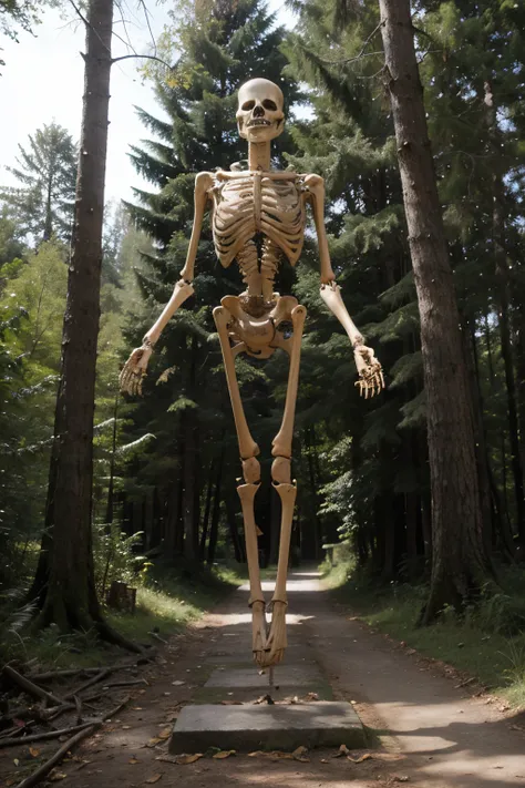 a man finds a hanged skeleton deep in the forest at the base of the castle