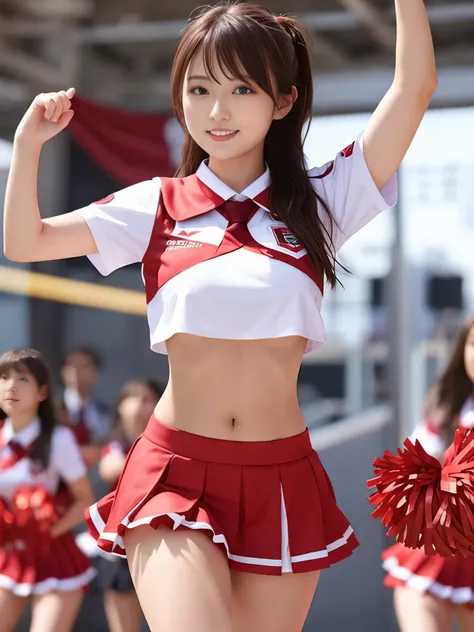 japanaese girl、Girl in her 20s、perfect body type、Transparency、Colossal tits、Cheerleader Uniforms、hposing Gravure Idol、Colossal tits、shiny thighs