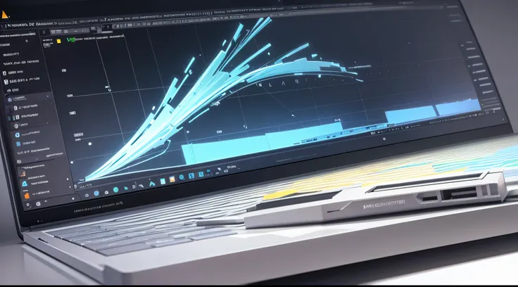 Engaging 3D visualization featuring stunning graphs、glinting