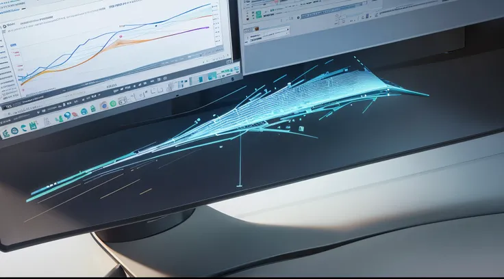 Engaging 3D visualization featuring stunning graphs、glinting