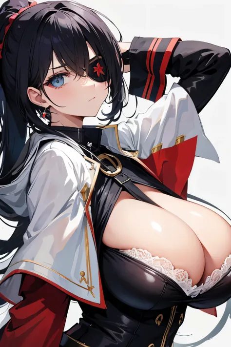 eyepatch, big breasts,