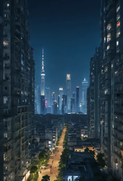 Utopia city night view