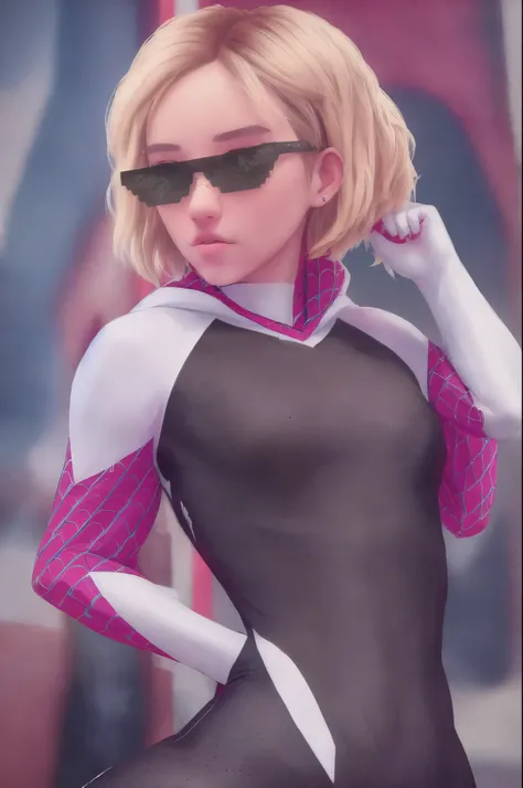 (hip hop scene) a very hip hop confidant badass arrogant cocky boss bich attitude  gwen_stacy gwen incrsdealwithit
sunglasses badass selfie pose on graffiti wall