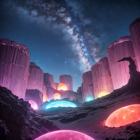 Strange photos of heavy metal planetary clouds, Electron microscopy photography, Tissue engineering, Infrared spectroscopy, Statistical mechanics, Dada Photo Montage, future proposals, Mark Caseley, quantum level ,Light orange style，Purple pink series，Alie...