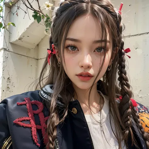 Un primer plano de una mujer con el pelo largo que lleva una chaqueta, Parque Roseanne de Blackpink, Blackpink Jennie, peinado de coletas, Peinado twintails, Jossi de Blackpink, Sun Yunjoo, retrato de jossi de blackpink, Chiho, Parque Ji-min, Lalisa Manoba...