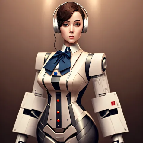 female Robot in Butler suits