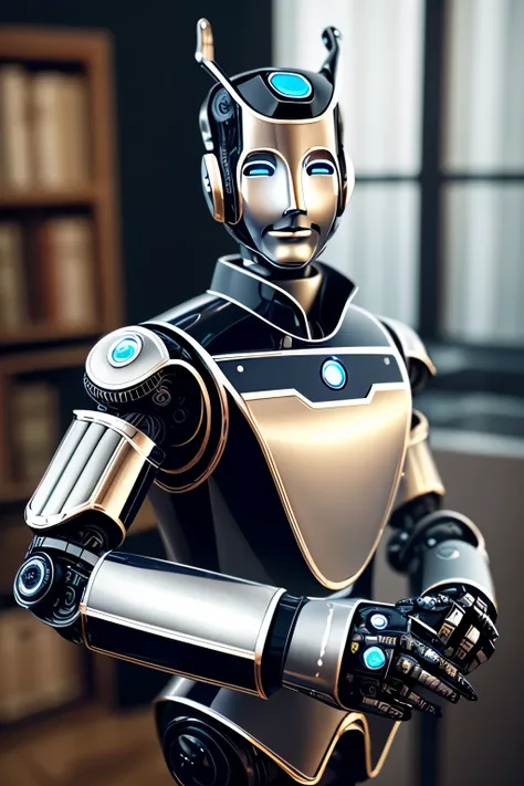 best quality, ultra-detailed, photorealistic, extremely delicate and beautiful, (Robot Butler:1.2), --auto