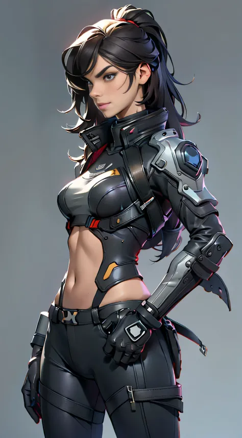 11:23(((Best quality: 1.4))),(Unbeatable masterpiece), (hyper HD),(Hyper-realistic 8k CG)、（dark colored hair） ((( body))), (((1 girl in))), 25-year-old American soldier with perfect body,,Beautiful and well groomed face,muscular body:1.2,Solid royal blue j...