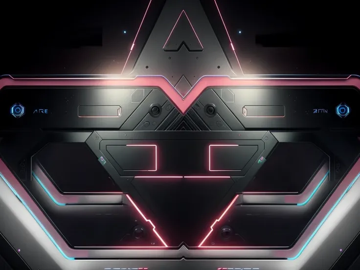 a close up of a futuristic futuristic design with neon lights, symmetric artwork. cinemactic, andrei riabovitchev symmetric, symmetric 4k, simetria! futuristic robotics, arte conceitual symmetric, arte de fundo, symmetric. sci - fi, Avantgarde 4K Wallpaper...