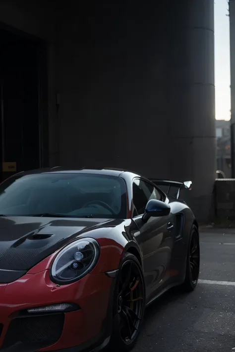 dark iphone wallpaper of a front facing porche 911 gt3 rs high quality and high resolution without people