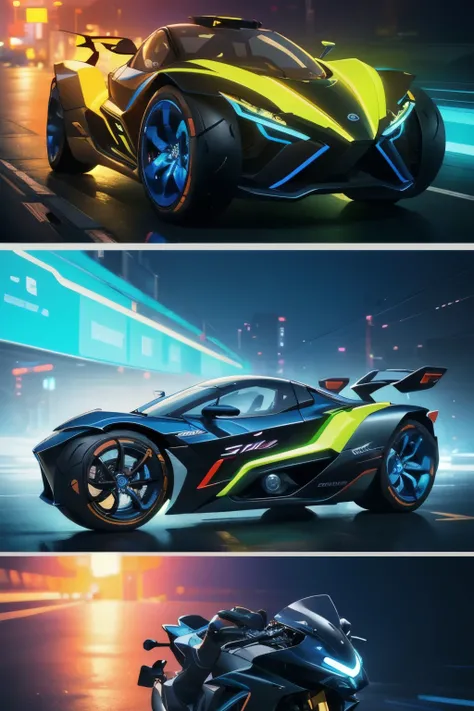 a close up of a futuristic car with a blue light on the front, cycle render, futuristic motorcycle, motorcycle concept art, futuristic suzuki, colors of tron legacy, neon glow concept art, tron, airbrush render, concept render, 3 d render n - 9, rendered i...