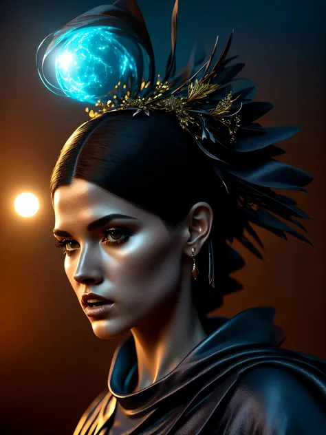 awesome cover halloween theme witch .beautiful hyperealist portrait PIC susana gimenez style,dramatic caravaggio lighting, underwater , houte couture dress and headdress mix pojatti and philip treacy with in the atlantic ocean , ultra detailed artistic pho...