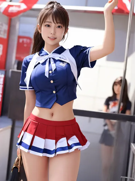 japanaese girl、girl in her 20s、perfect body type、transparency、colossal tits、cheerleader uniforms、hposing gravure idol、colossal t...