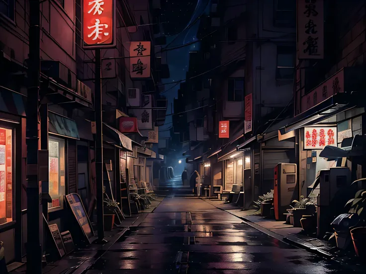 Nostalgic digital paintings inspired by the fascinating world of Studio Ghibli。The artwork is、It depicts the night streets of a charming small town。、It exudes a sense of tranquility and wonder。The scene is、Set in a movie moment reminiscent of a scene from ...