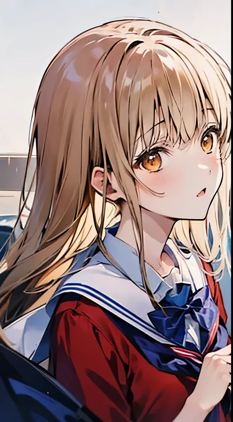 2d,masterpiece,best quality,anime,perfect lighting,highly detailed eyes,good hands,shiina mahiru,yellow eyes,school uniform