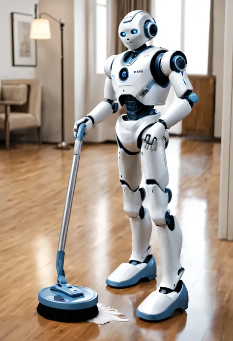 (The robot butler is mopping the floor)