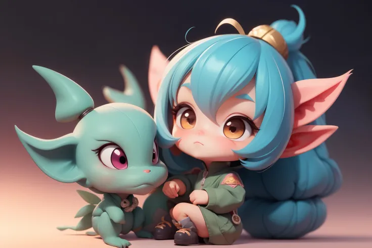 little dragon baby next to、cute 3d render、portrait anime space cadet girl、render of a cute 3d anime girl、cute detailed digital art、girl explorer mini cute girl、Stylizing 3D Rendering、3D rendered character art 8k、cute digital painting、anime style 3D、super d...