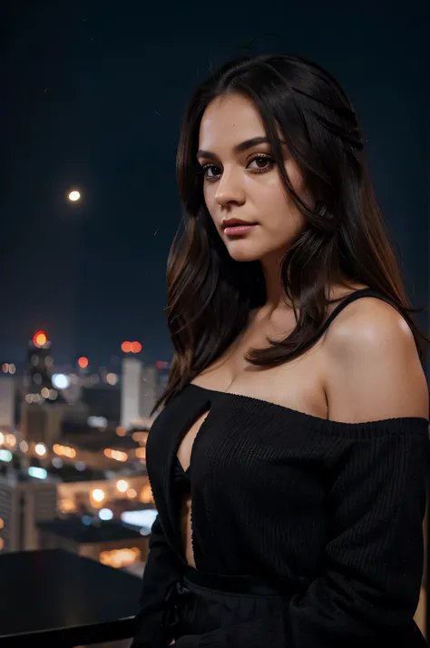 Romanian beautiful woman ,man, short pug nose, slant eyes, large forehead, double eyelids, wearing black business suit with skirt, thick wavy mane of hair, square jaw, wide chin, melon breasts, pushup bra,( restaurant background1.4)