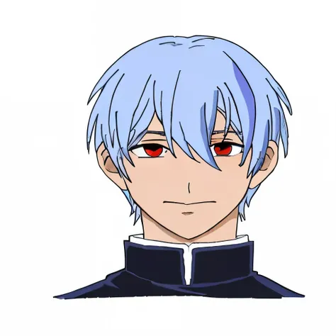 anime guy with blue hair and red eyes, kaworu nagisa, male anime character, okata kazuto, hajime yatate, tensei shitara slime datta ken, young anime man, nobutaka ike, 2 d anime style, as an anime character, ayanami, anime character, ueshiba riichi, shiro ...