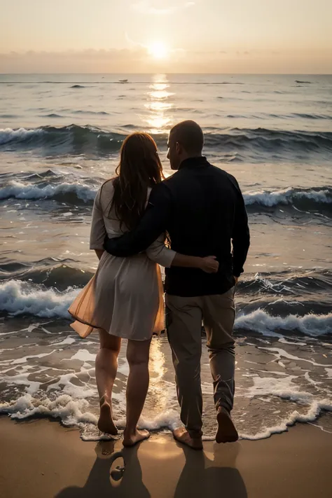 On a quiet afternoon by the sea, the sun began to set as a couple walked hand in hand on the soft sand. O som suave das ondas e as gaivotas ao longe criavam uma atmosfera serena. De repente, a calma foi interrompida por um rugido distante. O casal, curioso...