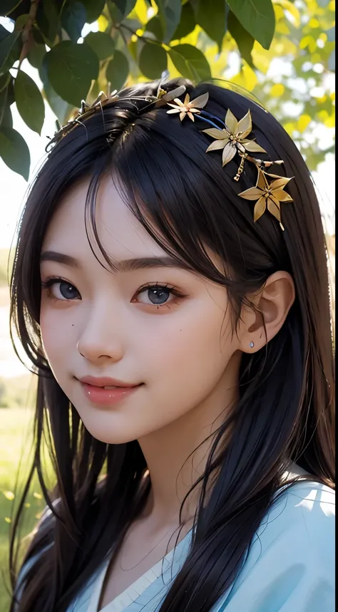 beautiful girl in a primitive costume like Himiko, front face, photo, an extremely delicate and beautiful, extremely detailed, Amazing, extremely detailed skin, (18 years old:1.2), cute girl, famous Japanese idol, kawaii, fair skin, shiny skin, chin thin, ...