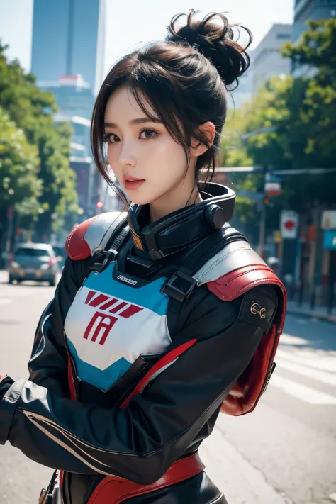 there is a woman in a costume that is posing for a picture, trending at cgstation, korean girl, sakimichan, amouranth, trending on cgstation, sakimichan frank franzzeta, inspired by Leng Mei, (sfw) safe for work, intriguing outfit, makoto shinkai ( apex le...