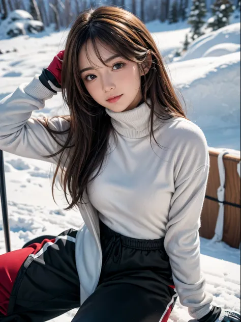 (8K,masutepiece, Raw photo,Best Quality:1.4),(photographrealistic:1.2),(extremely Detailed face),(Shiny skin),(Detailed skin),(Detailed face),(Extremely beautiful face), 1girl in,Looking at Viewer,Japanese ido(actress), brown hair,Medium Hair,Straight hair...