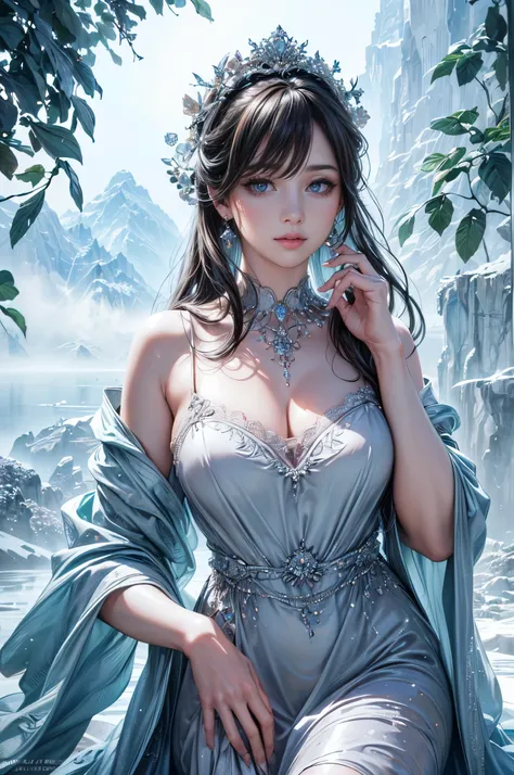 (best quality,4k,8k,highres,masterpiece:1.2),ultra-detailed,(realistic,photorealistic,photo-realistic:1.37),detailed eyes and face,long eyelashes,beautiful flowing dress,ethereal beauty,magical scenery,serene atmosphere,soft lighting,dreamlike,deep emotion...