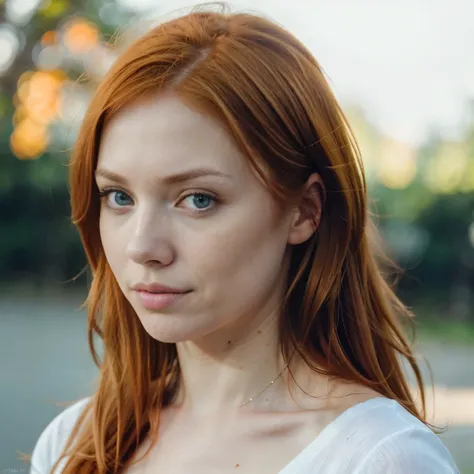 beautiful (ginger:1.4) girl (looks like Karen Gillan:1.3), very detailed,30 years,  gaze,long hair, natural wavy, (blue eyes:1.3), high resolution, masterpiece, best quality, intricate details, highly detailed, sharp focus, detailed skin, realistic skin te...