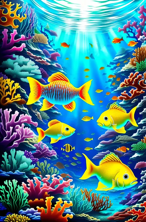 fish boy, Under the sea, Colorful, Best Quality, shine,