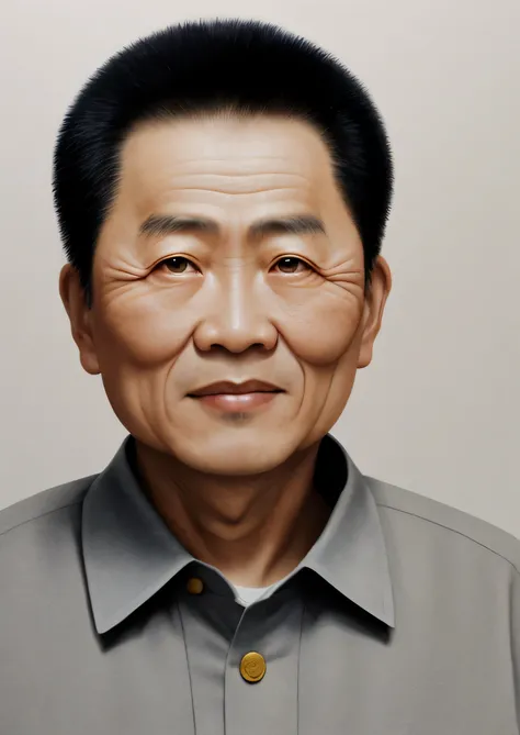 Draw a middle-aged Chinese man