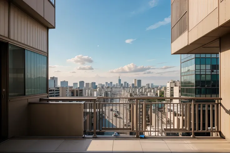 tokyo balcony, zoom virtual background, empty city